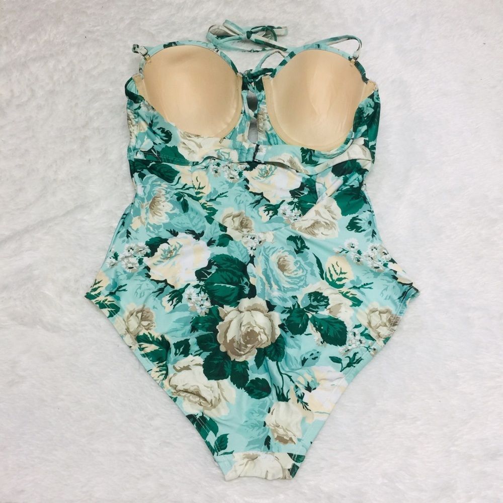 High Dive ModCloth One Piece Swim Roses Medium - Picture 4 of 8